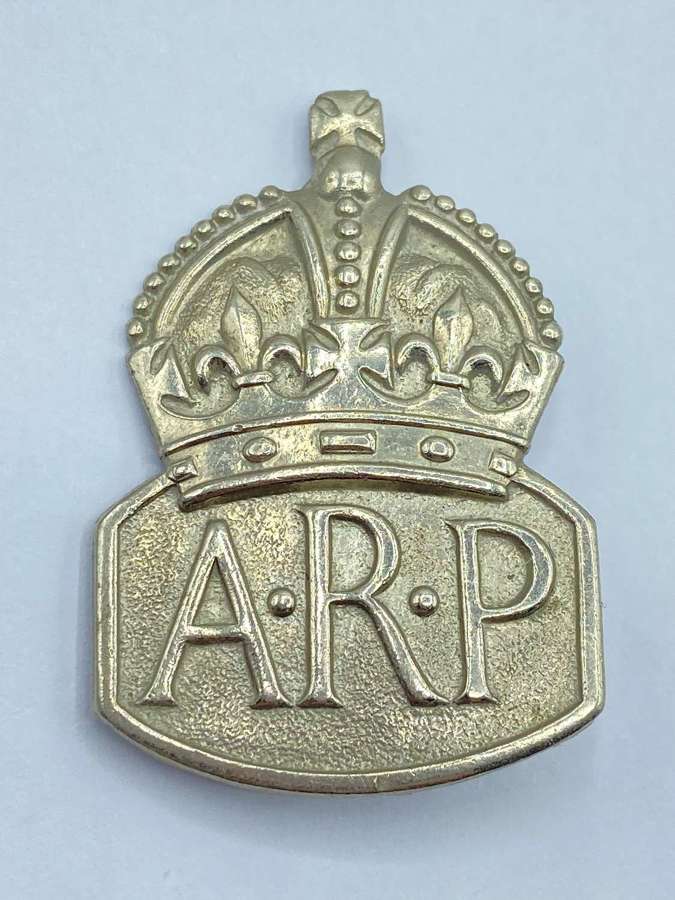 WW2 British Home Front German Silver Post 1940 ARP Badge
