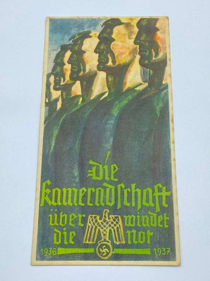 WW2 German WHW Winterhilfswerk Comrades Overcome Hardship Door Sticker
