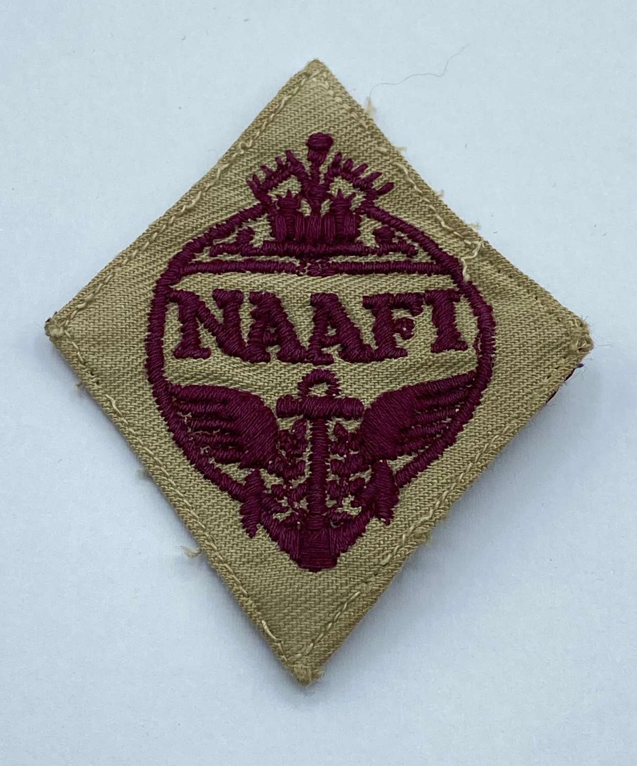 WW2 Navy, Army & Air Force Institutes N.A.A.F.I Cloth Overalls Badge
