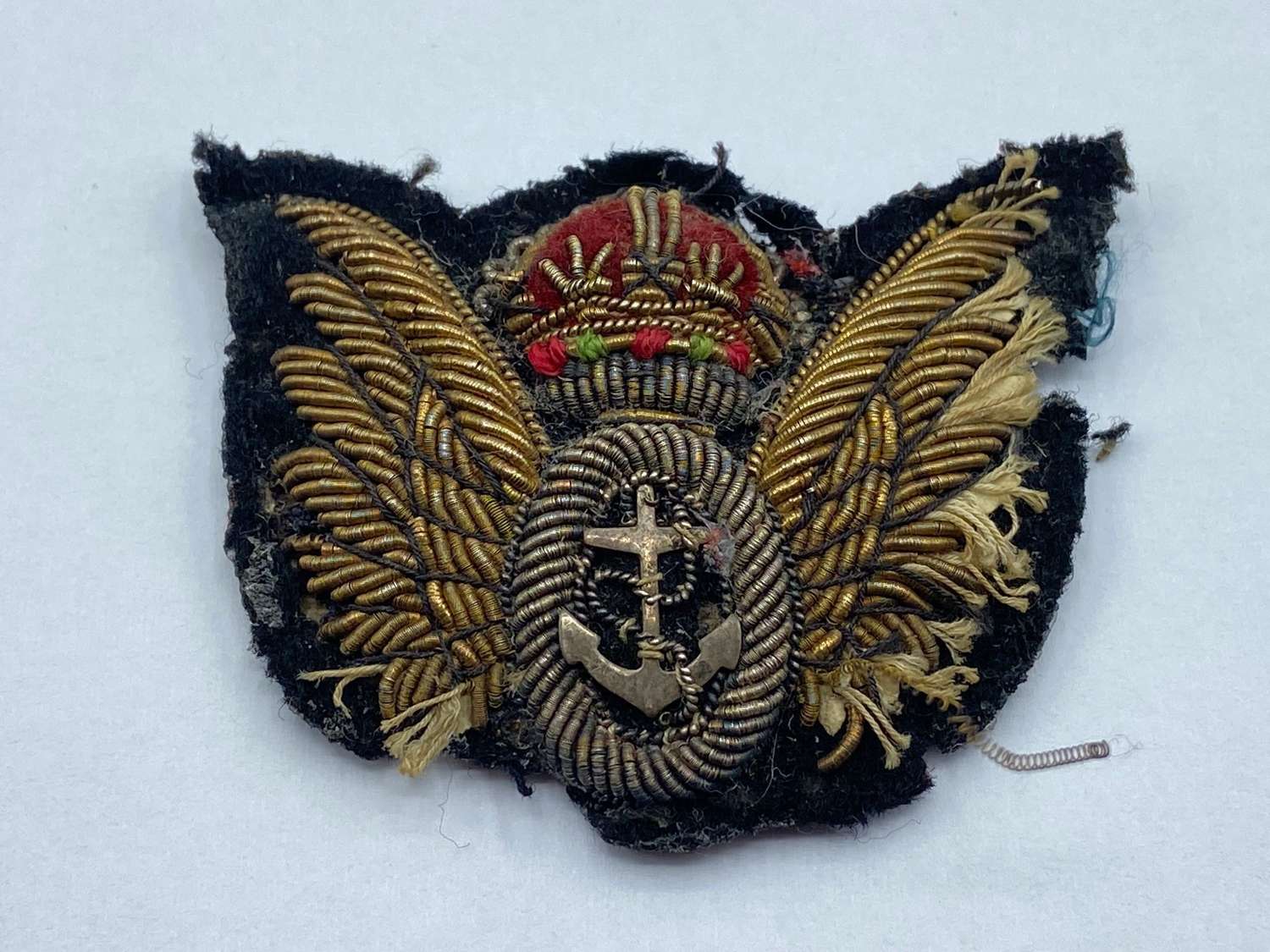 WW2 Period Royal Navy Fleet Air Arm Observer Embroidered Bullion Badge