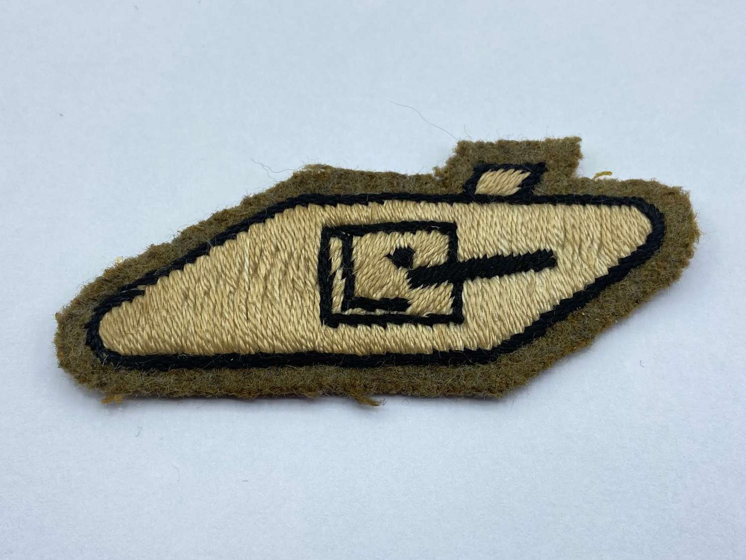 WW2 Royal Tank Regiment Armoured Corps Cloth Formation Sign Patch