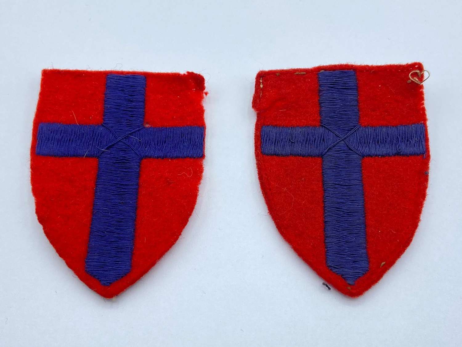 Pair of WW2 British 21st Army Group GHQ Formation Patches/ Badges