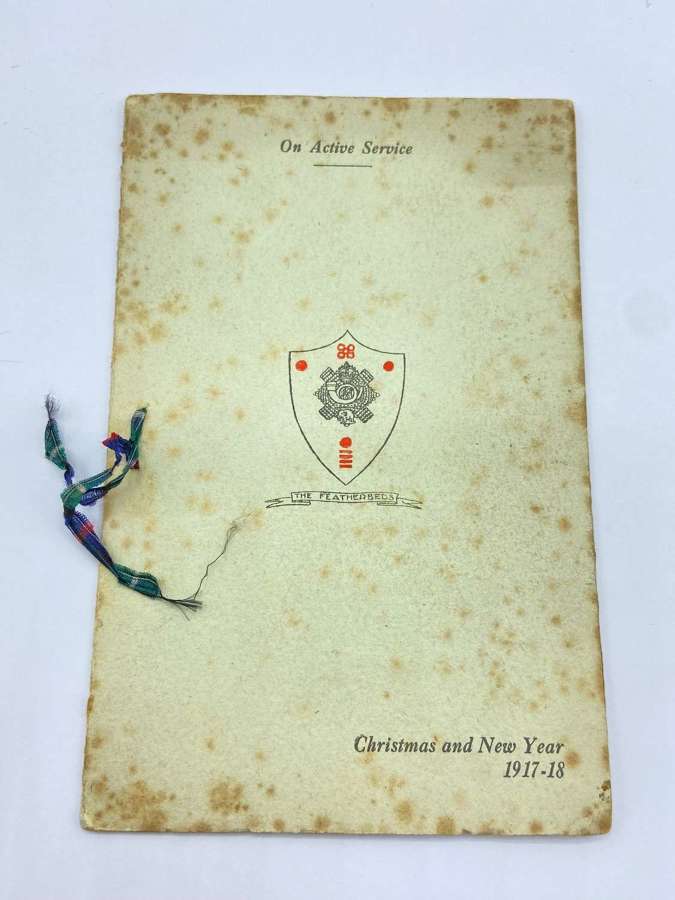 Rare WW1 Highland Light Infantry HLI 1917-18 Christmas Greetings Card