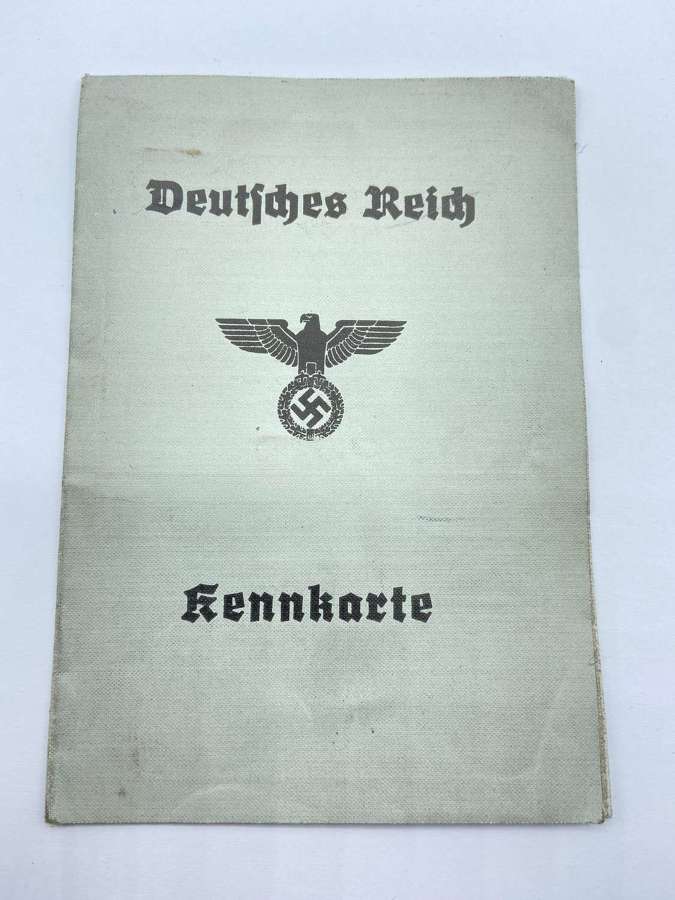 WW2 German Empire Fabric ID Card To Rittger Folenum