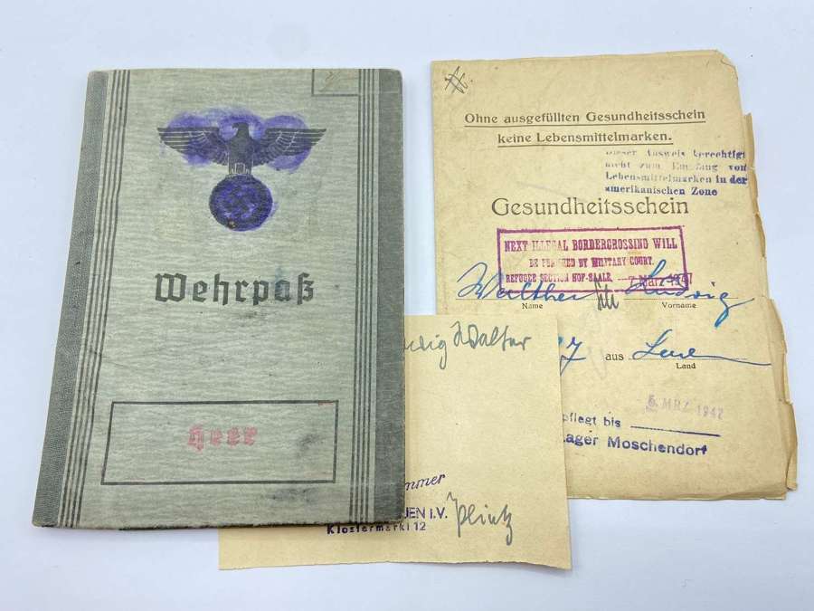 WW2 German Wehrpass To WW1 Veteran POW