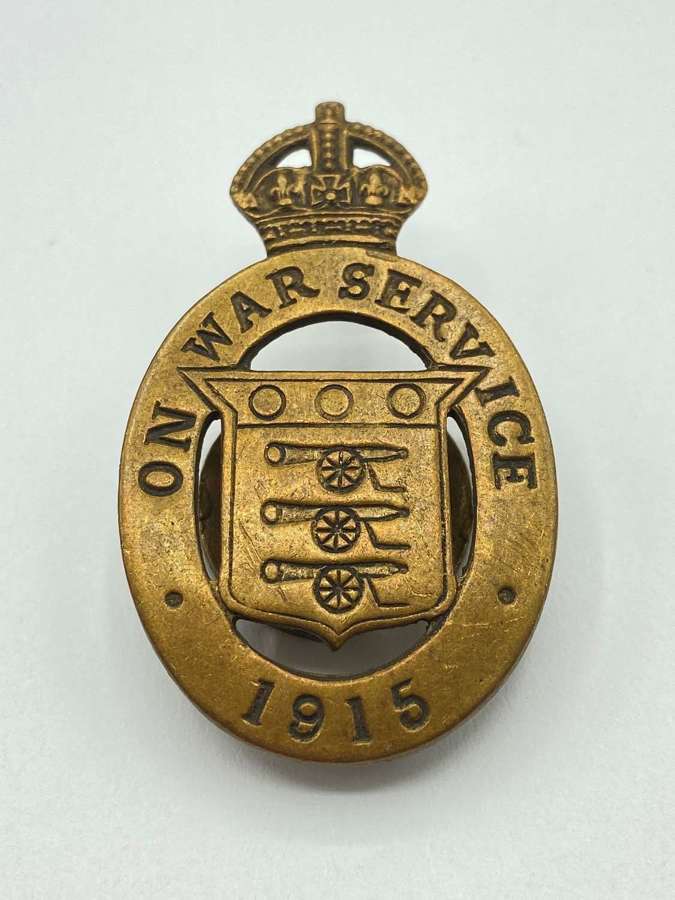 WW1 British Army On War Service Ordnance Factory Workers Badge