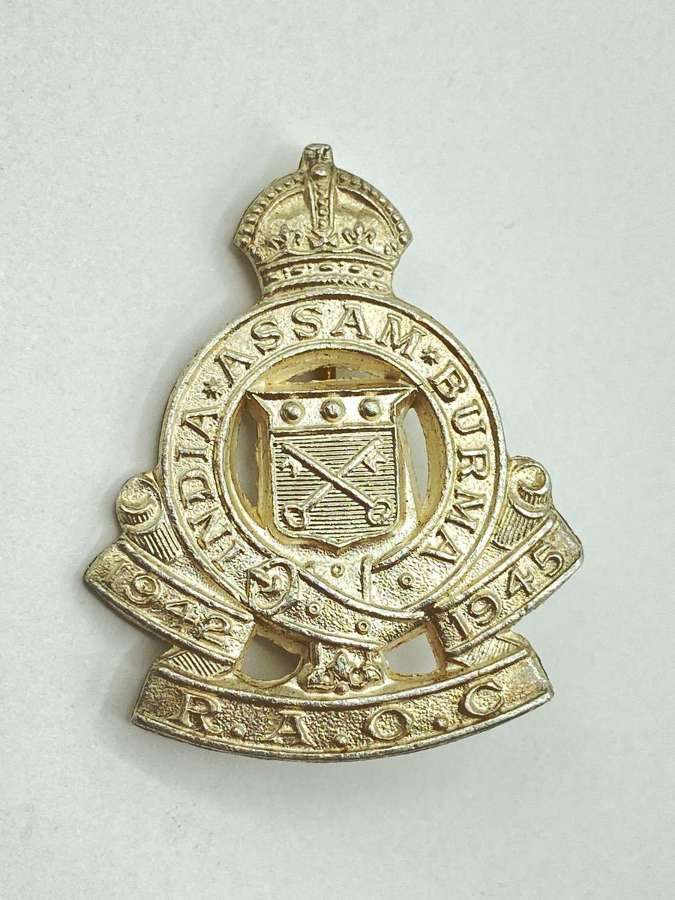 WW2 Royal Army Ordnance Corps 1942-1945 Sterling Silver Badge Brooch