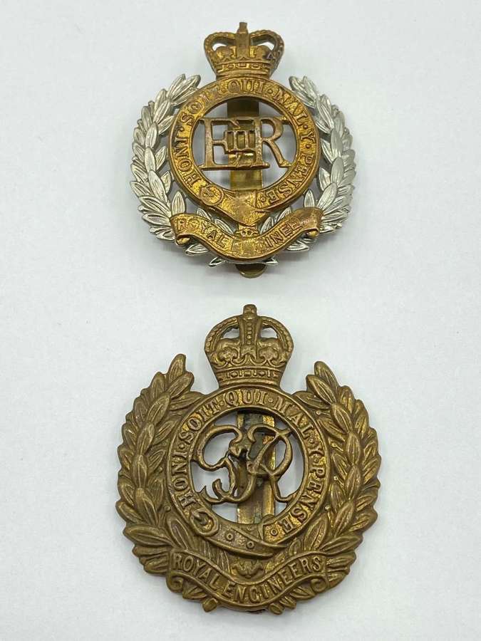 WW2 & Post WW2 British Royal Engineers Cap Badges Kings & Queens Crown