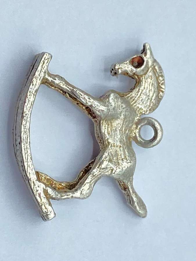 Vintage Sterling Silver Childs Rocking Horse Bracelet Charm