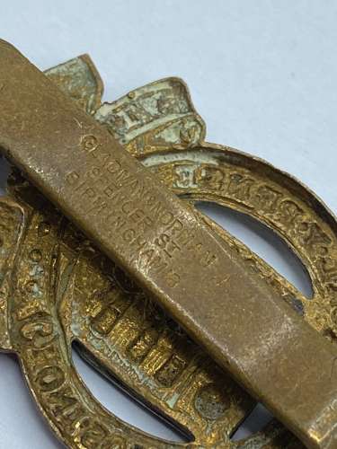 Post WW2 Royal Army Ordnance Corps Slider Cap Badge