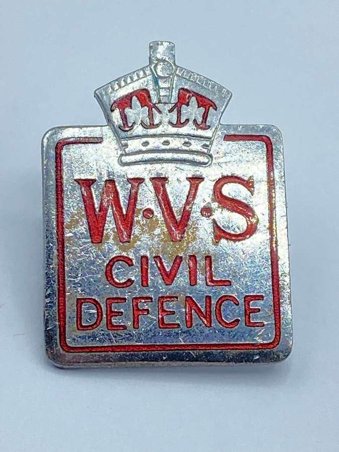 WW2 Womens Voluntary Service WVS Civil Defence Badge By Butler B’Ham