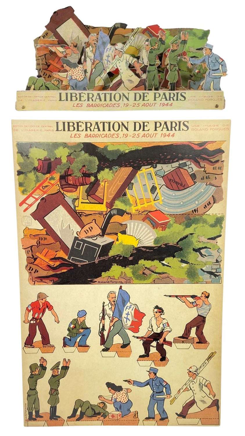 WW2 French Uncut/ Un-Assembled Liberation Of Paris Battle Diorama
