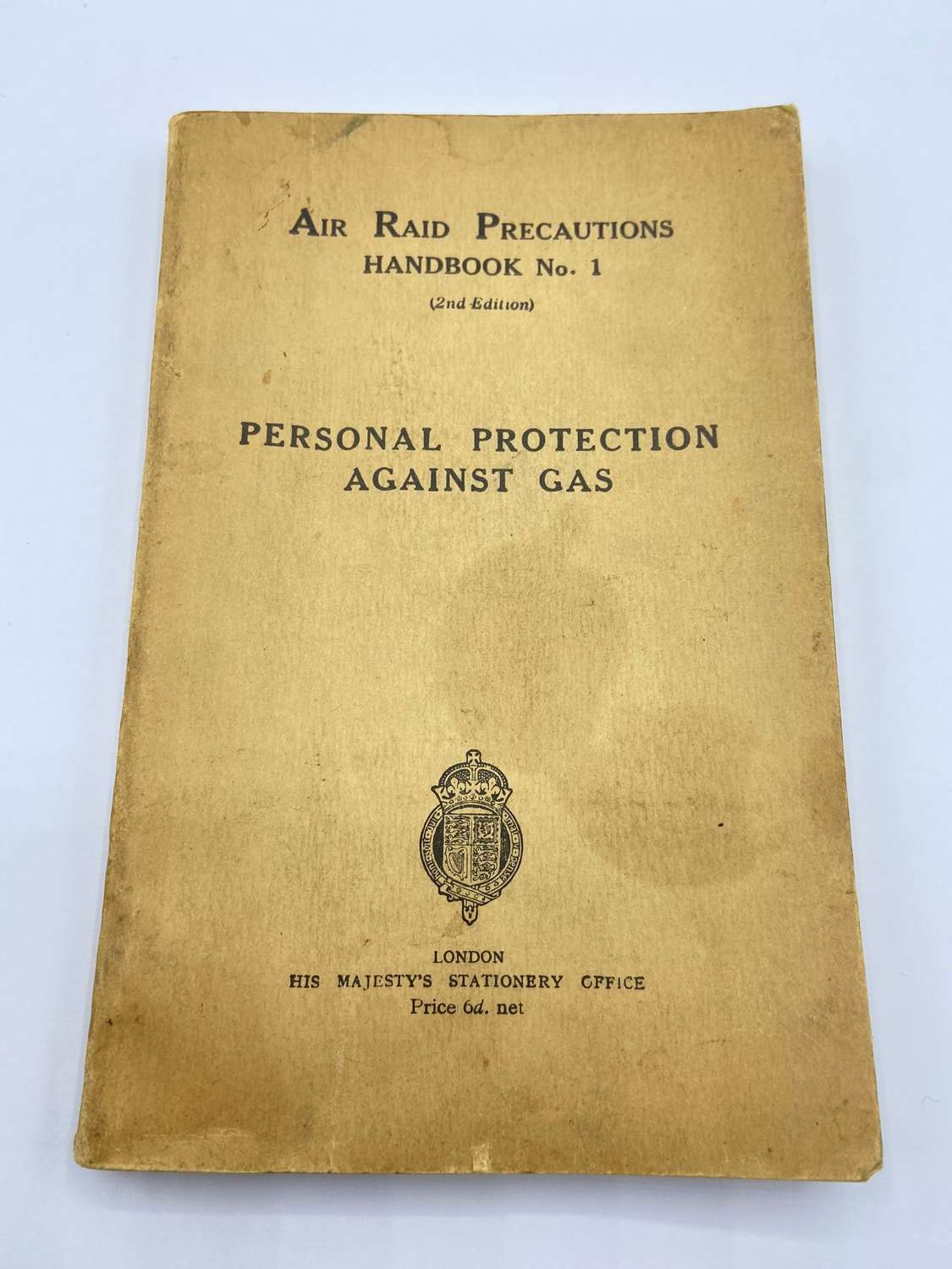 WW2 Air Raid Precaution Personal Protection Against Gas 1939 Handbook