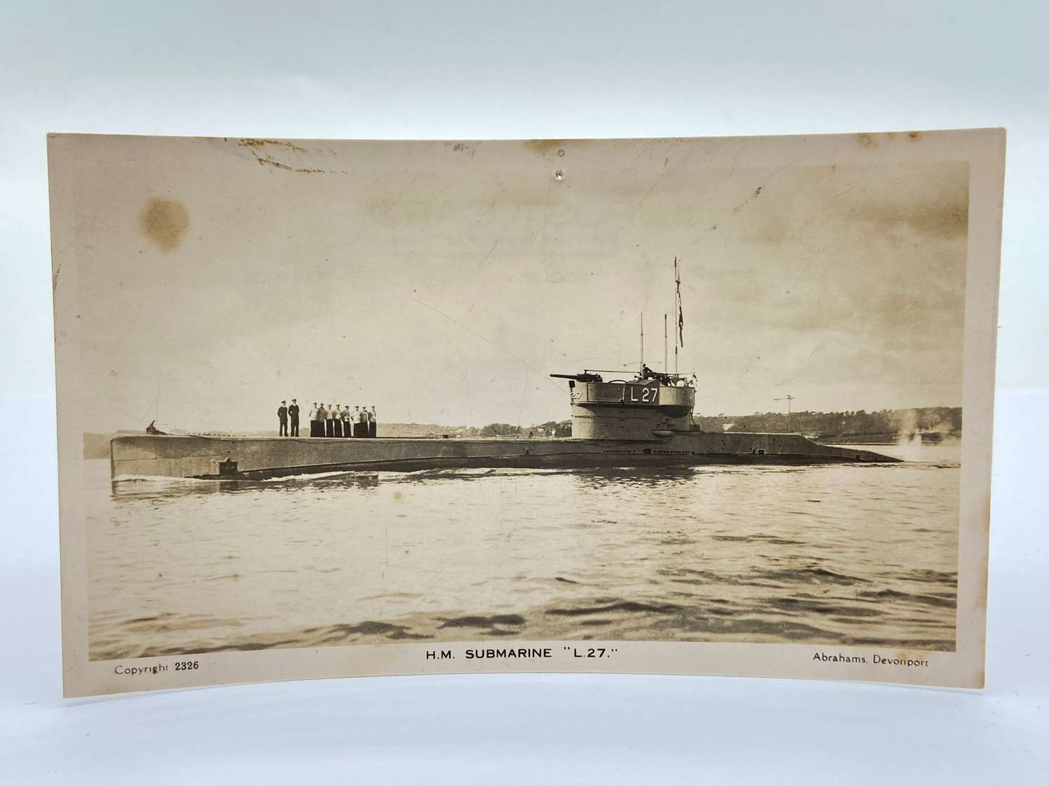 WW2 British HMS L27 L-Class Submarine Real Photograph Postcard