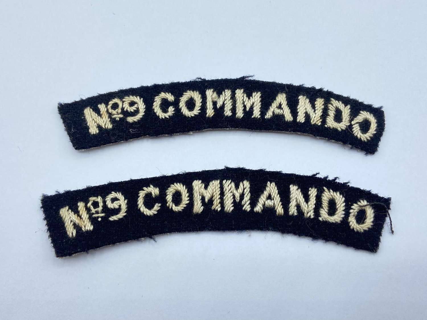 Pair Of WW2 Period British No9 Commando Shoulder Titles