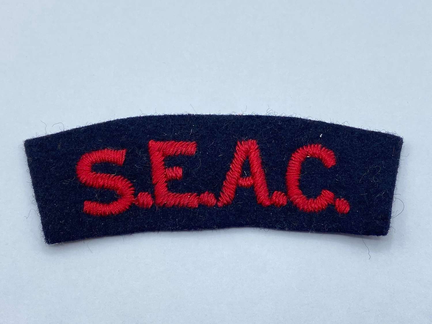 Single WW2 South East Asia Command Embroidered Shoulder Title