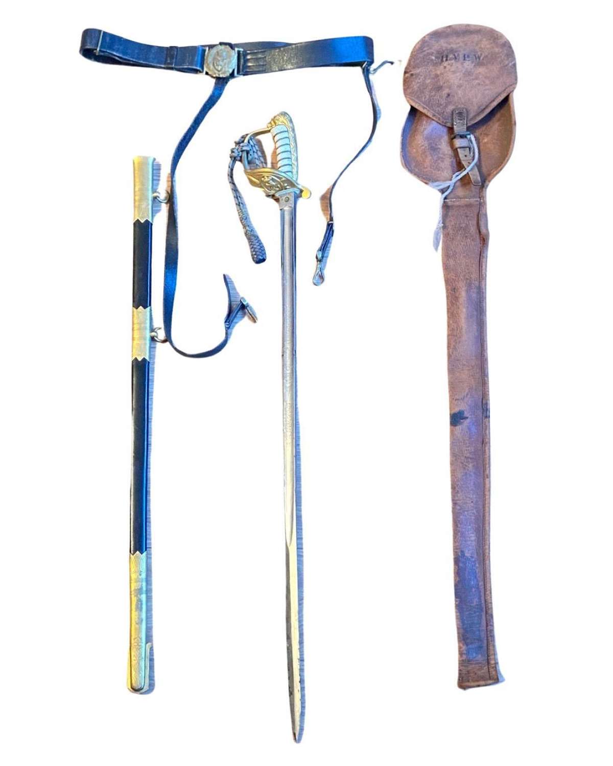 Victorian British Naval Officers 1827 Pattern Sword, Belt & Carry Case