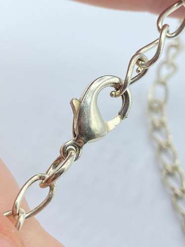 Beautiful Chunky Sterling Silver & Faceted Multi Gemstone Necklace