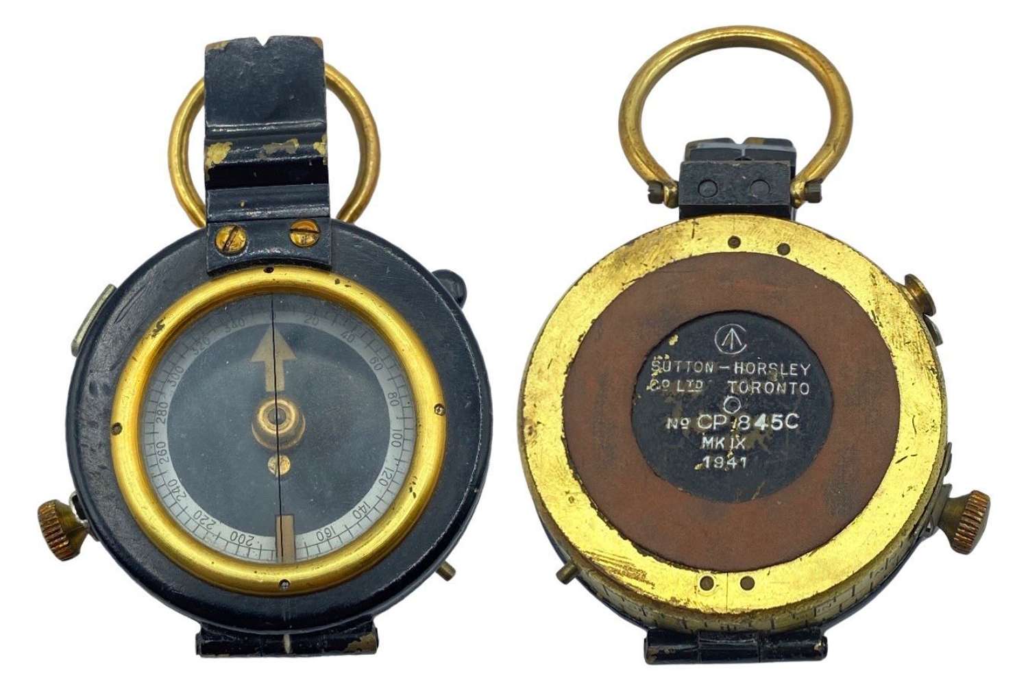 WW2 Canadian MK.IX 1941 Prismatic Marching Compass By Sutton-Horsley