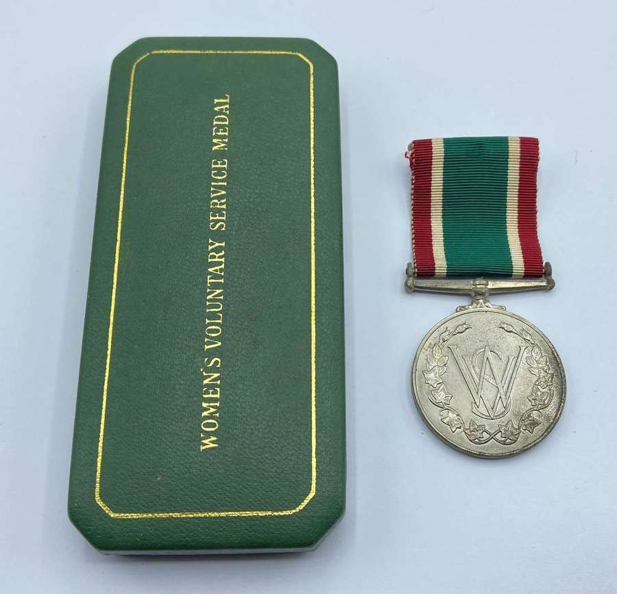 Post WW2 British Women's Royal Voluntary Service Medal & Box