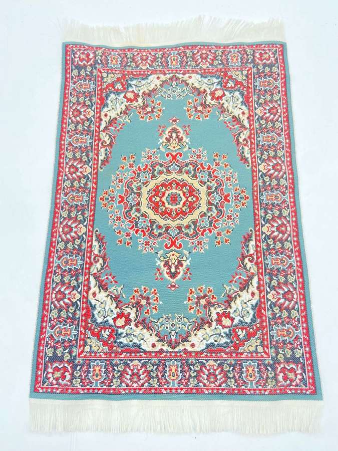Dolls House Large Rectangular Victorian Style Embroidery Carpet / Rug