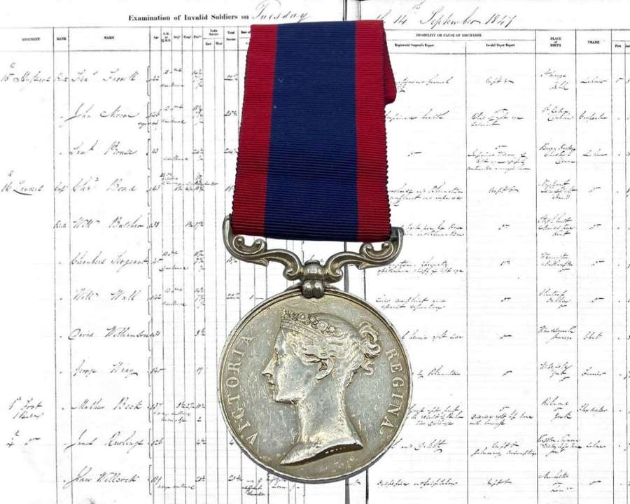 Victorian 1845 Sutlej Campaign Medal To Corporal C Bond 16th Lancers