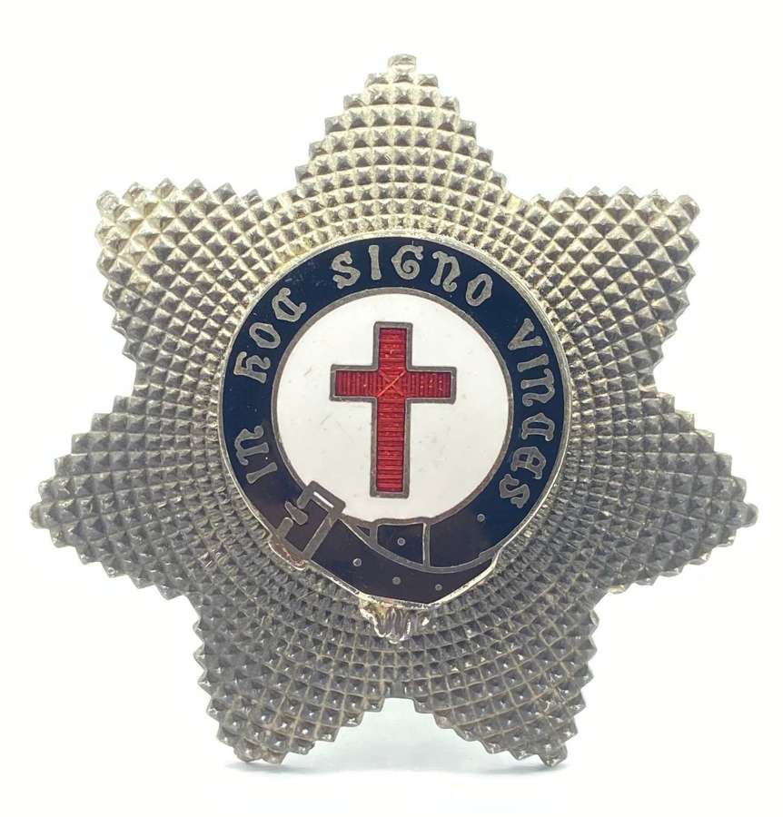 Vintage 1960s Knights Templar Enamel & White Metal Breast Badge