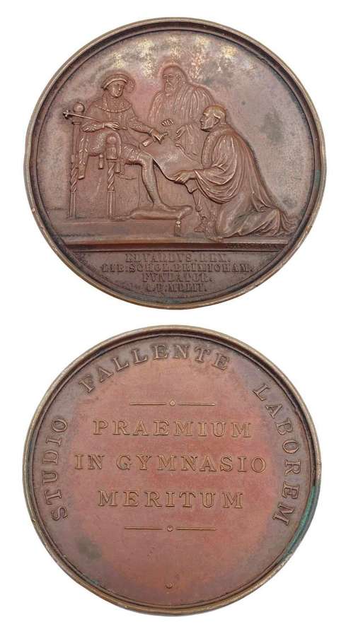 Antique 1890 Copper Merit In Gymnastics Medal By Allen & Moore