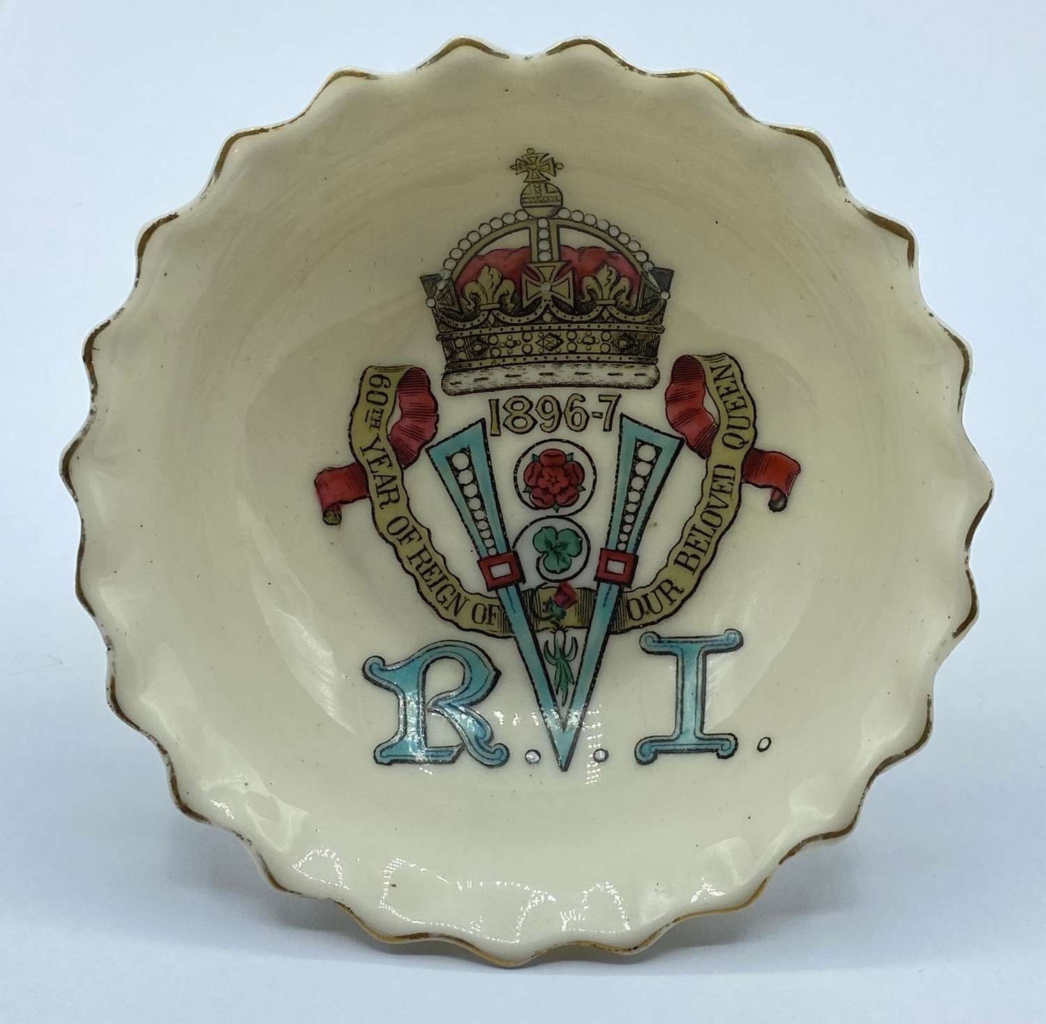 Antique 60th Year Of Reign Of Our Beloved Queen Victoria 1897 Bowl