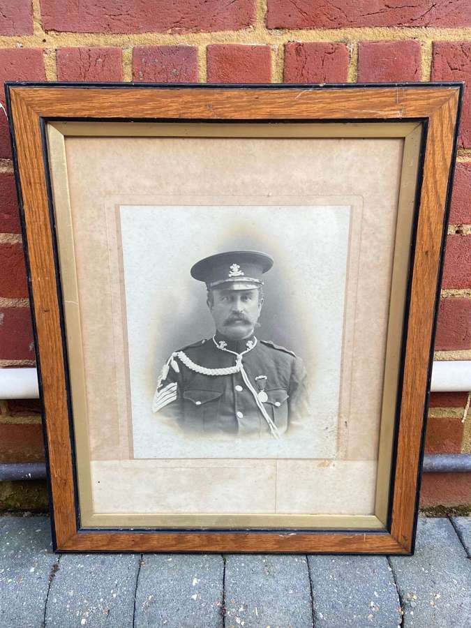 Pre WW1 Cheshire Yeomanry Sergeant Major Framed Portrait Photograph