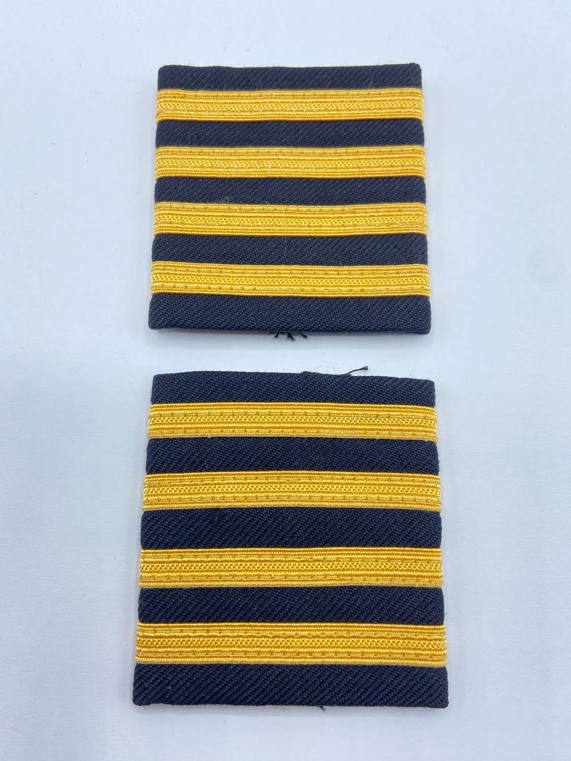 Old Stock New Stock Four Thick Yellow Stripe Airline Pilot Epaulettes