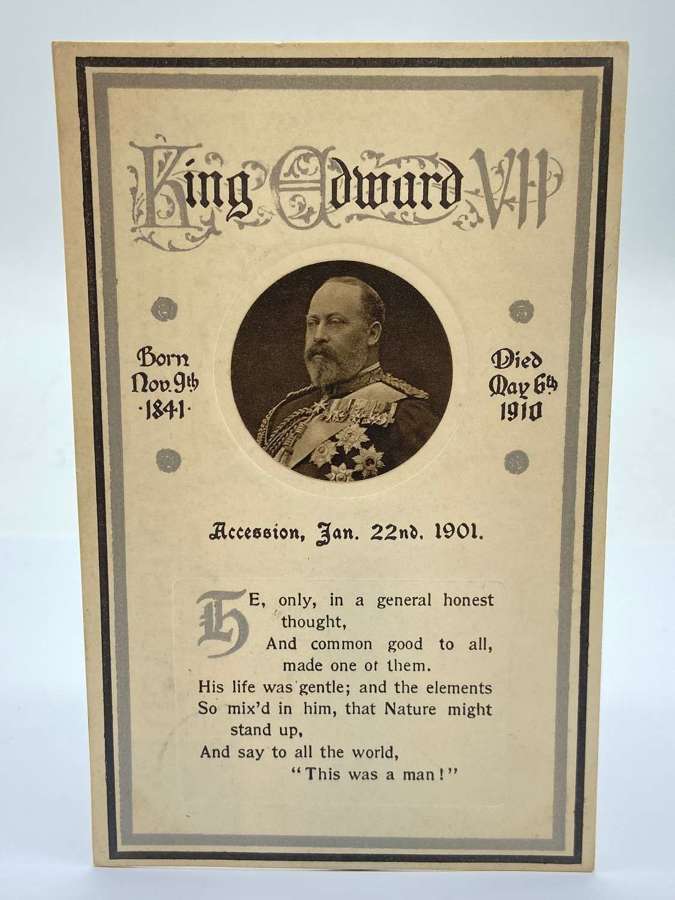 Antique Mourning Death Of King Edward VII Postcard 1841-1910