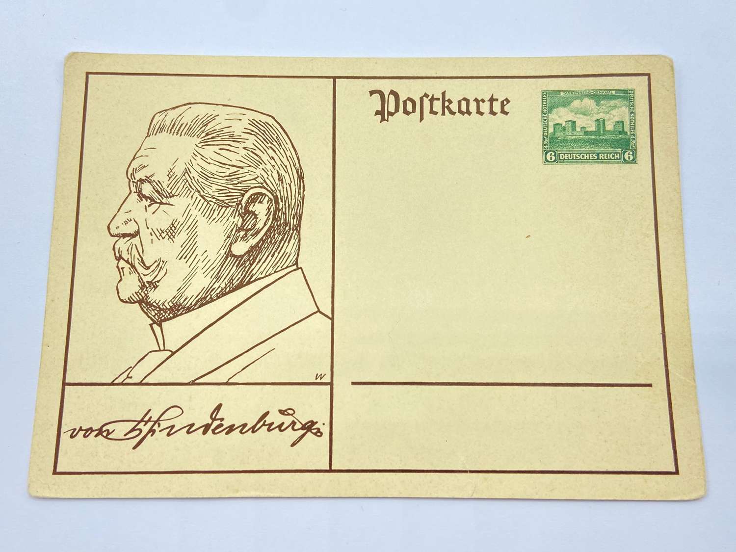 WW2 Period German Hindenburg Postcard
