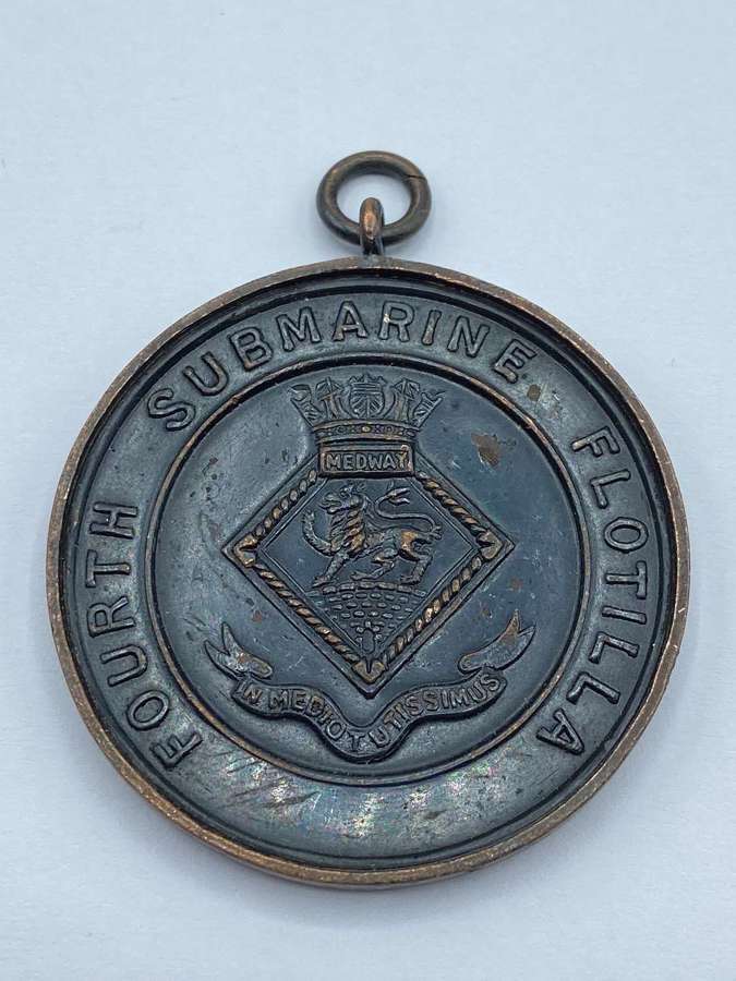 Pre WW2 HMS Medway Fourth Submarine Flotilla Aquatic Sports Medal 1936