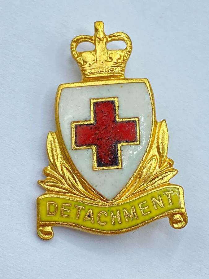 Early Post WW2 British Red Cross Society Detachment Enamel Badge