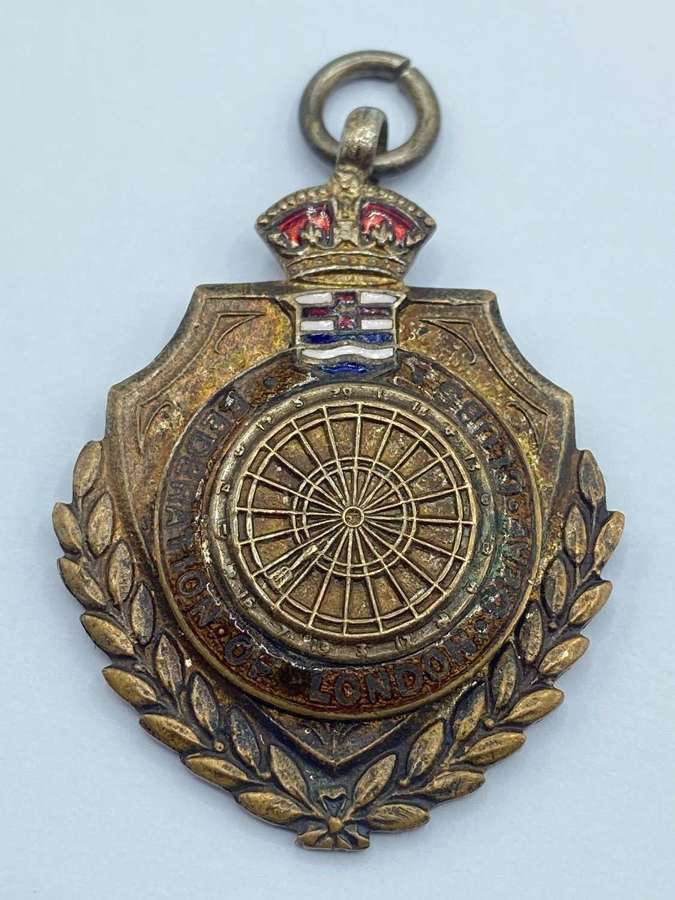 Vintage 1955 Federation Of London Death Clubs Bronze & Enamel Medal