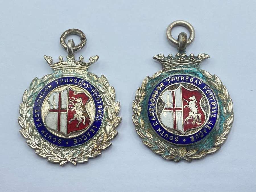 Vintage West End Amateur Football Association Bronze & Enamel Medal