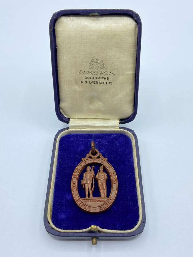 Antique National Rifle Association NRA Rifle Clubs Boxed Medal