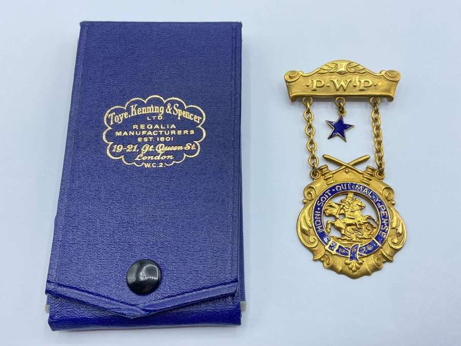 Vintage Masonic Passed Worthy Principal PWP 1/10th 14kt Gold Jewel