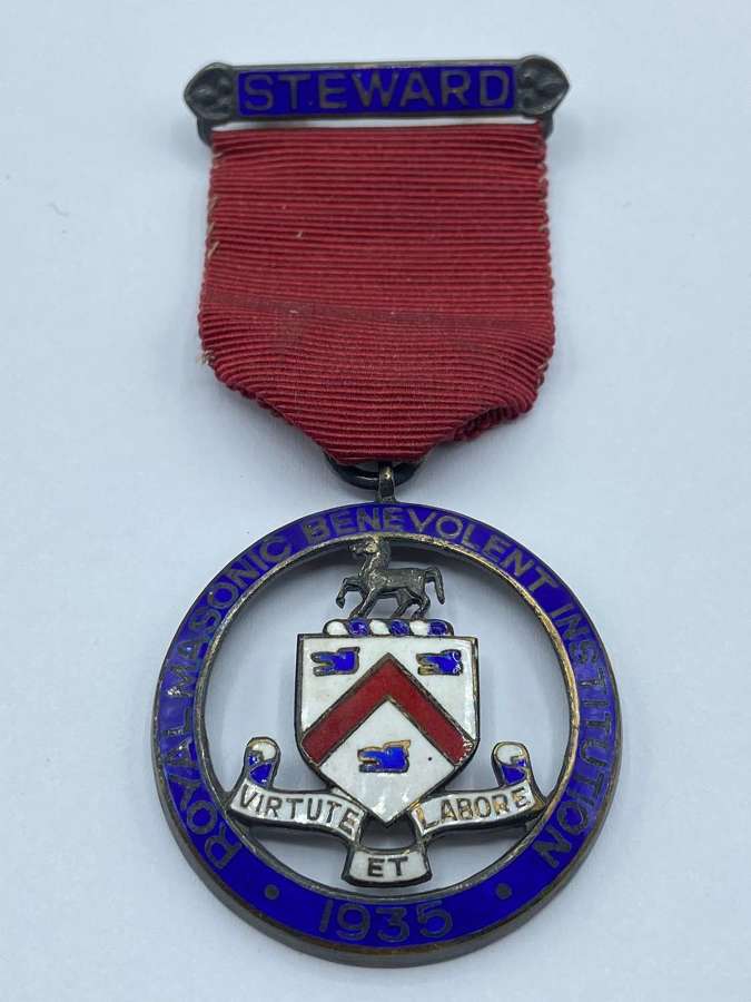 Vintage Silver Royal Masonic Benevolent Institution 1935 Jewel