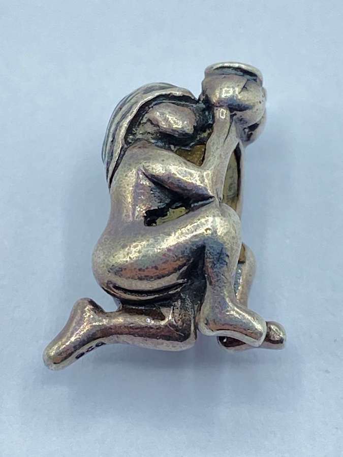 Vintage Sterling Silver Offering Water To The Sun Gods Bracket Charm