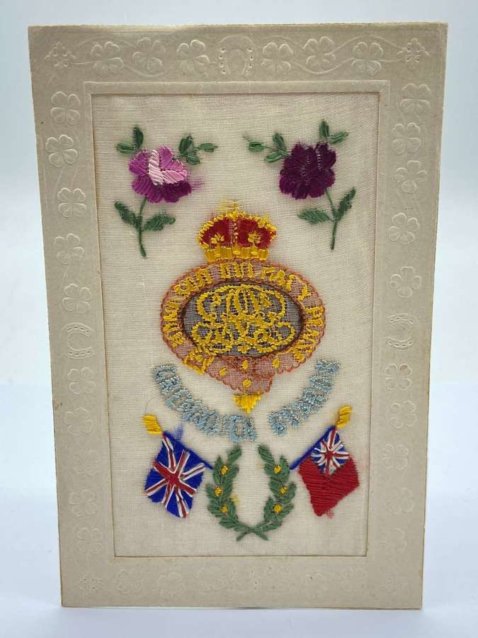 WW1 Embroidered British Army Grenadier Guards Regimental Silk Postcard