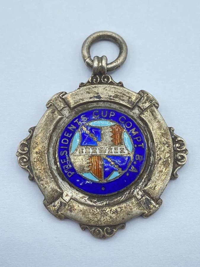 Vintage Silver Hallmarked Presidents Cup Competition B.A Medal Fob