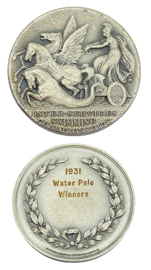 Pre WW2 1931 British Army Inter Services Swimming Championship Medal