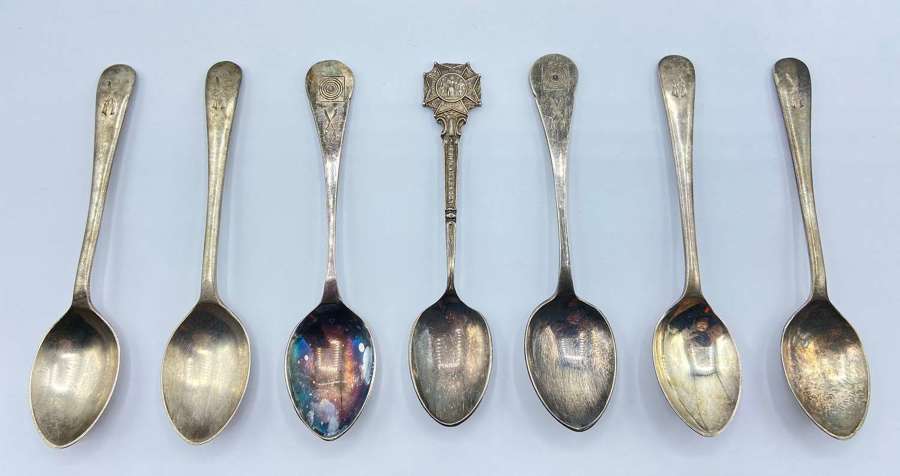 WW2 National Smallbore Rifle Association Silver Plated Spoon Lot