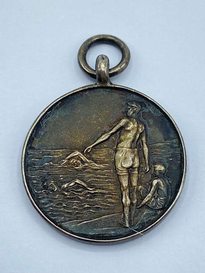 Vintage Sterling Silver L.S Swimming Gala 1946 Medal Fob
