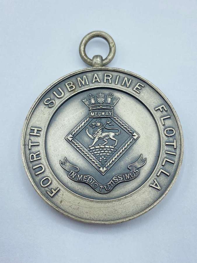 WW2 Silver NAAFI Fourth Submarine Flotilla HMS Medway (Sunk) Medal
