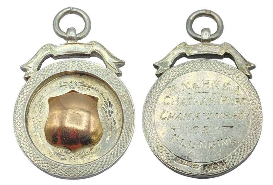 Pre WW2 Royal Navy & Royal Marine Chatham Port Silver Medal