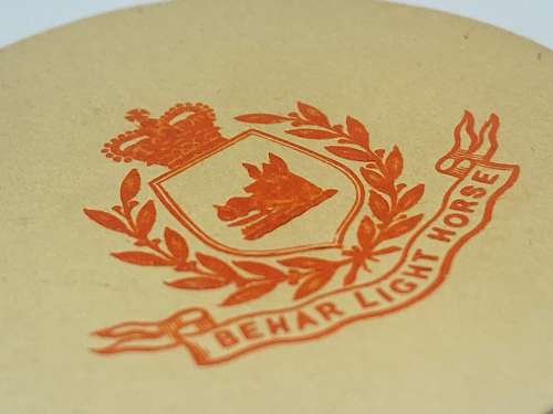 Pre WW1 Bihar Light Horse Embossed Crest Letter Head