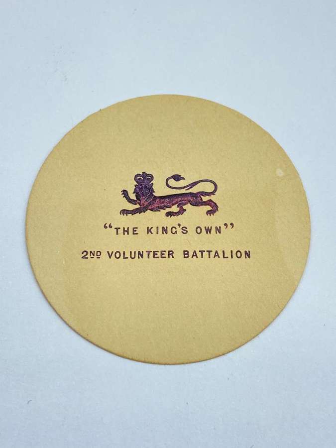 WW1 King's Own Royal Regiment (Lancaster) Embossed Crest Letter Head